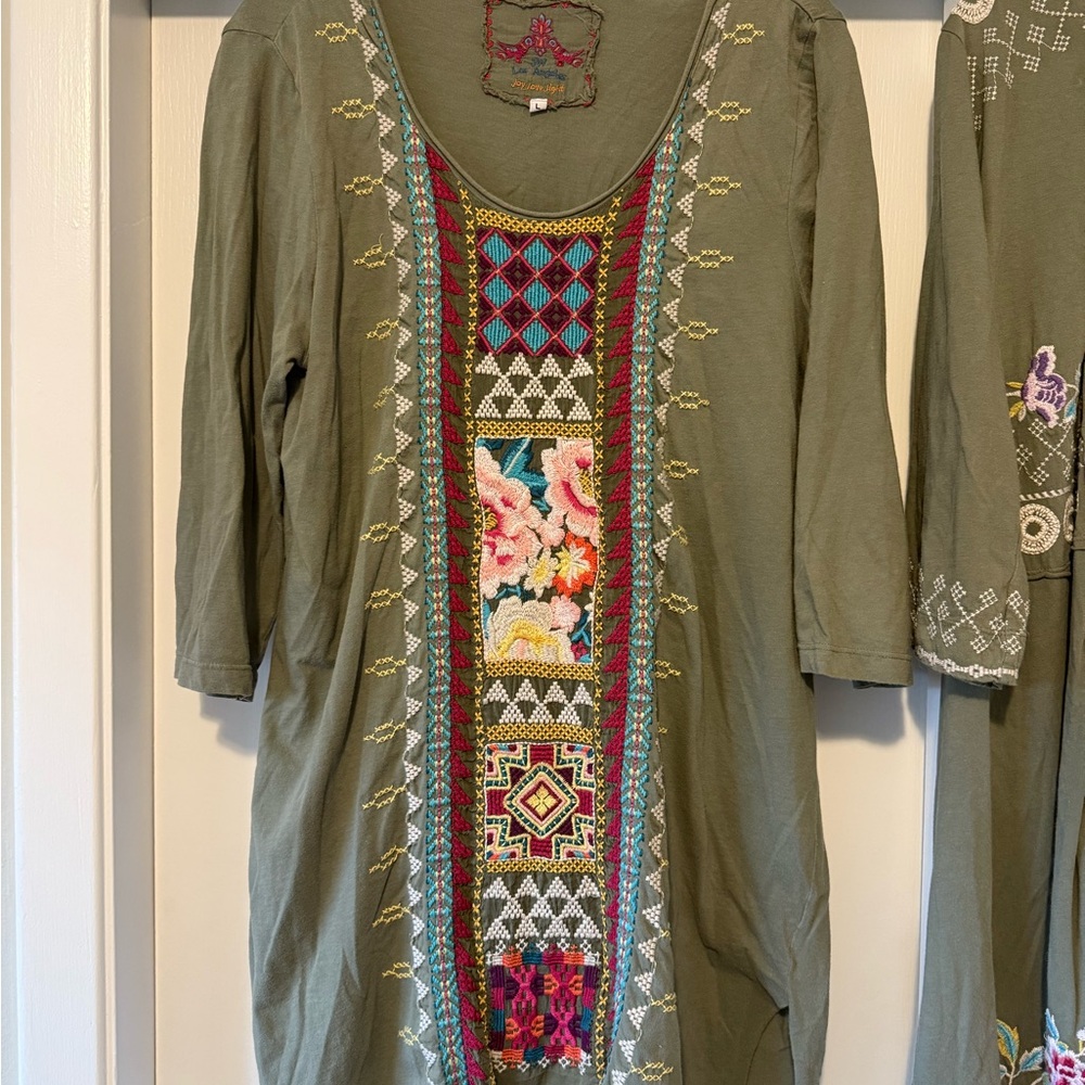 Johnny Was Embroidered Tunic & Jacket Set